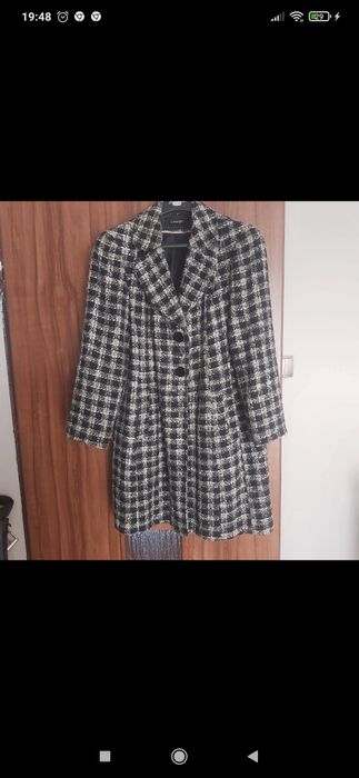 Płaszcz płaszczyk w kratę się r 44