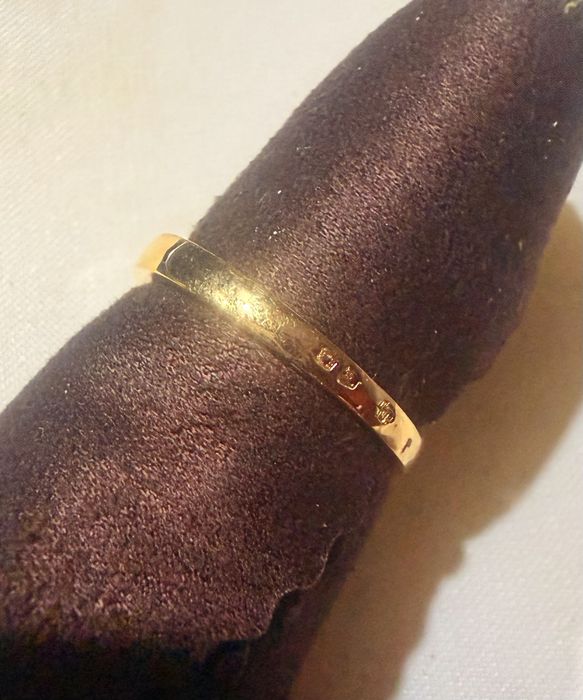 Anel de ouro 19k, peso3,36gr