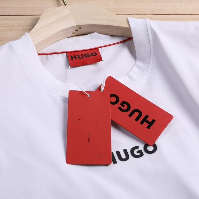 Футболка HUGO чоловіча | Premium | Чорна / Біла | M-XXL