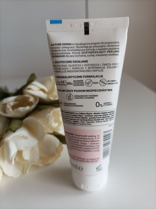 Aa pure derma peeling do twarzy gommage hipoalergiczny delikatny