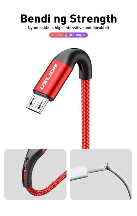 Kabel microUSB 2M szybkie ładowanie