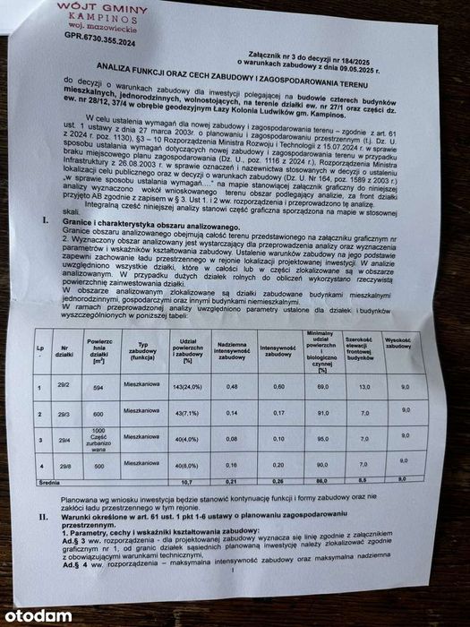 Duża działka inwestycja z warunkami zabudowy na 4 domy - Widok 2