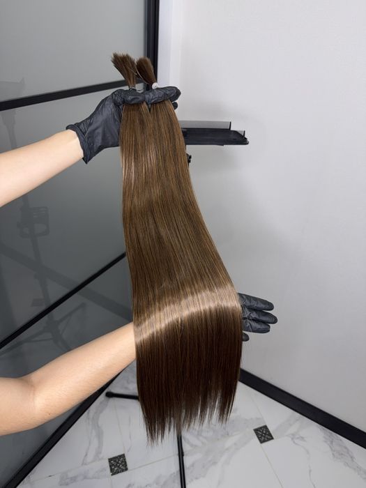 Натуральне русе волосся з кератином для нарощення