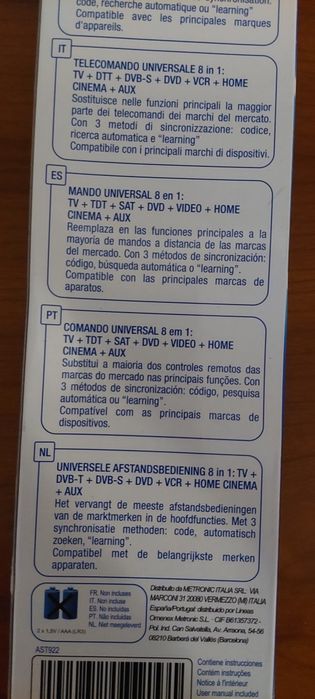 Comando universal 5 em 1