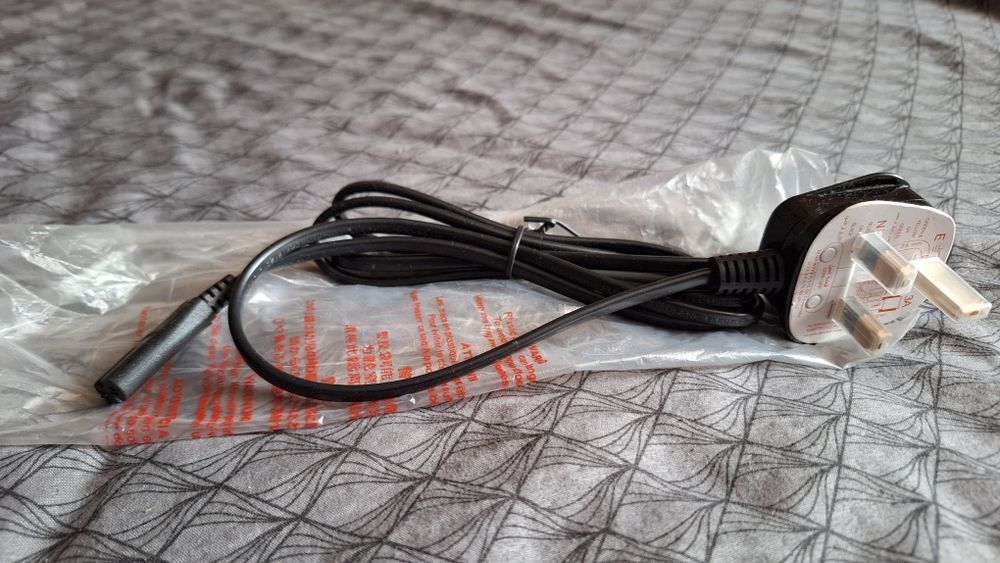 NOWY kabel zasilający 2pin sieciowy wtyczka angielska