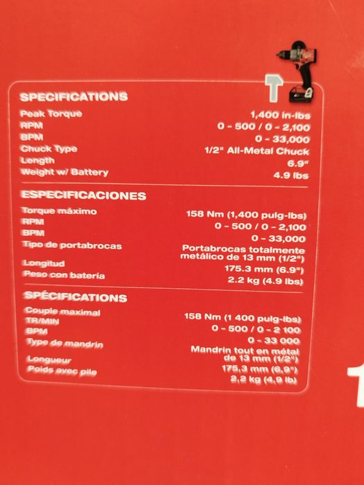 Milwaukee M18 Fuel 3697-22 набір потужних шуруповертів Оригінал США