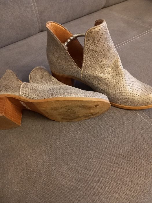 Botki krotkie posrebrzane