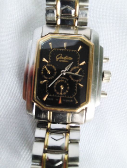 Часы кварцевые "Glashutte" мужские, классические, новые,