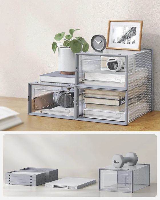 Pudełka na buty szare