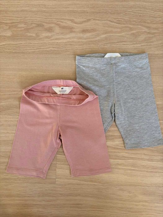 Legginy krótkie kolarki 2 pary H&M roz 104 3-4 lata