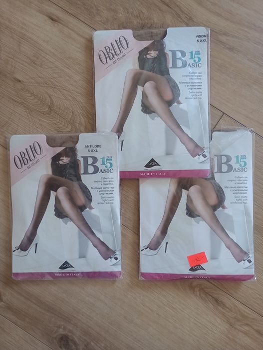 3 pary rajstop damskich Oblio 15 den 5XXL