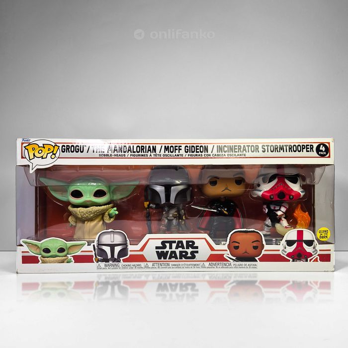 Funko POP: Grogu / The Mandalorian / Moff Gideon / Incinerator Stormtrooper (4 Pack)