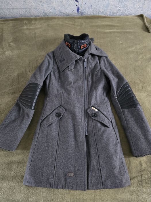 Жіноче пальто KHUJO, сіре, демісезон/зима, дуже стильне