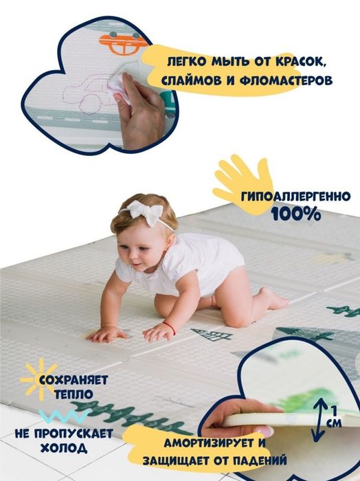 Розвиваючий дитячий ігровий килимок детский термоковрик, термокилим