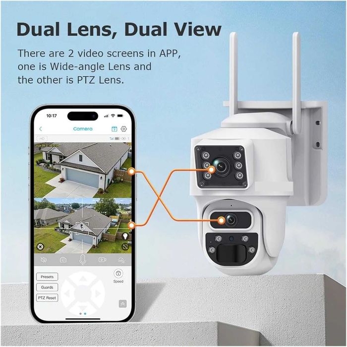 FOTOPUŁAPKA Kamera 8MP Dual GSM SIM SOLAR 4G PTZ podgląd na telefon