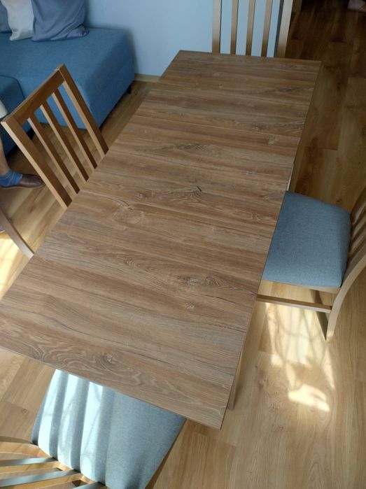 Stół rozkładany RAMEN PLUS MINI 75x60x100/140 BRW + 4x krzesło RAMEN