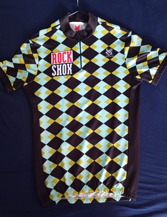 Koszulka Rock Shox by De Marchi (szachownica) L RetroMTB