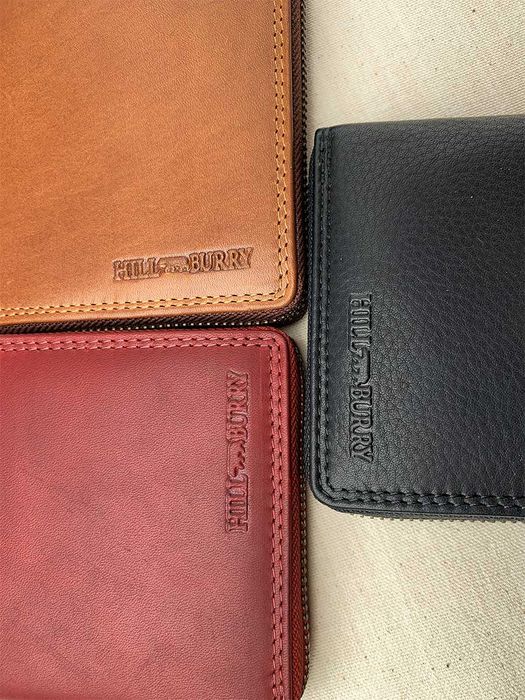 Кошелек кожаный на молнии Hill Burry 2080 Германия, портмоне шкіряне
