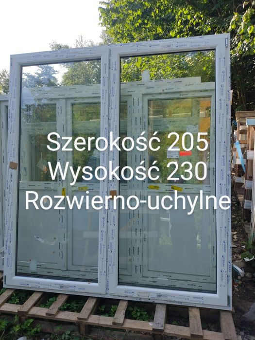 Drzwi tarasowe VEKA 205x206  30% ośmio komorowe