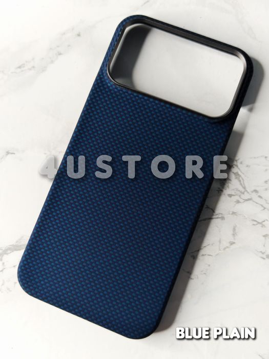 Чехол карбоновый с Magsafe на iPhone 17 Pro Max Deep Blue ультра тонкий чохол легкий карбоновий карбон кевлар арамид carbon Kevlar Aramid