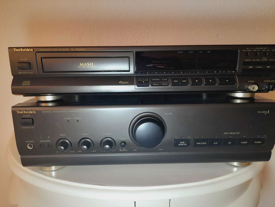 Technics Vintage Hi-Fi System: CD Player MASH + Amplifier SU-V300 + Speakers SB-G86!64740533818754121
