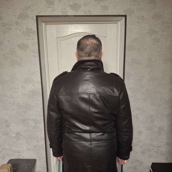 Шкіряна чоловіча дублянка