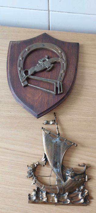 Horseshoe and Ship in Copper