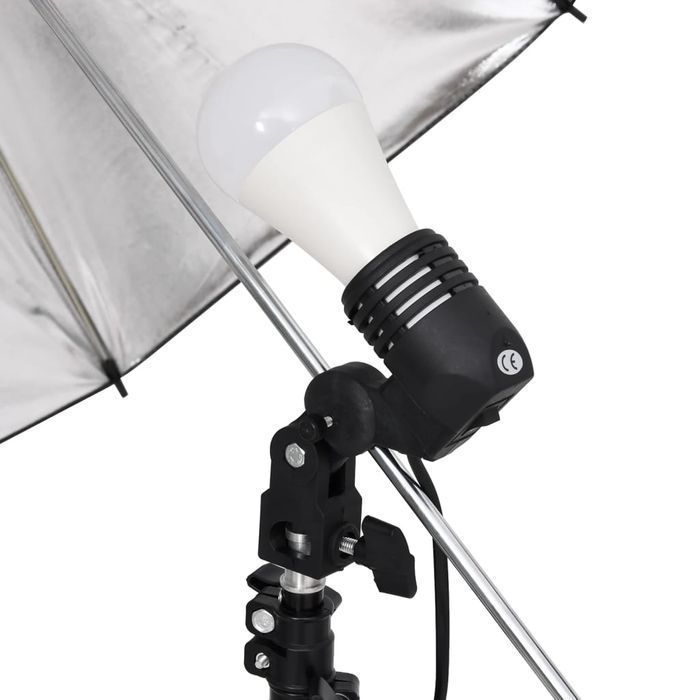 Vidaxl Fotograficzny Zestaw Studyjny Z Lampami I Tłem