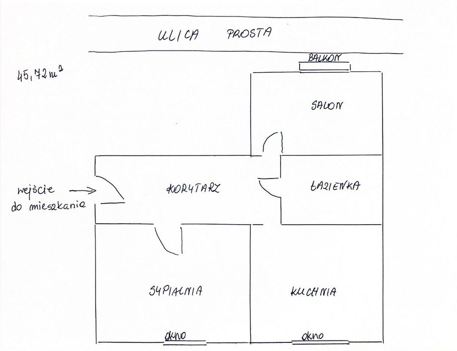 Ustawne, dwustronne mieszkanie, balkon, oddzielna kuchni