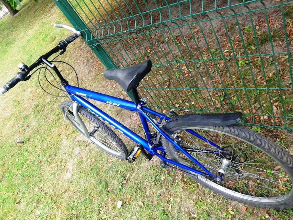 Rower mlodziezowy 26 cali srebrno niebieski lekki PULSAR kola aluminio