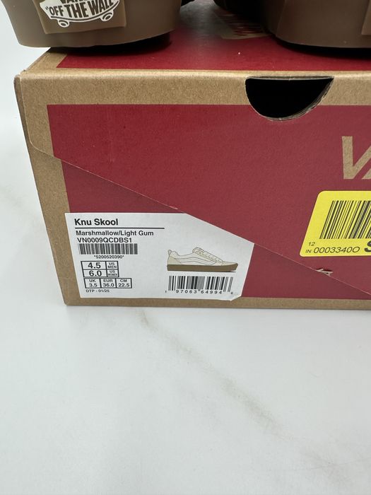 Buty Sportowe Trampki Vans Old Skool kremowe nowe  KNU skool 36