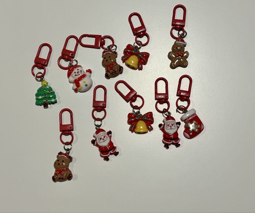 Breloczki zawieszki świąteczne zestaw