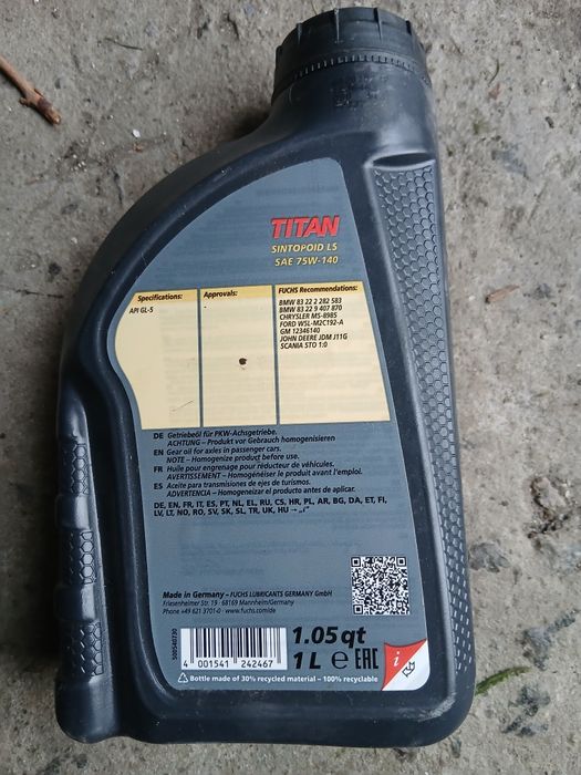 Мастило 75w140 TITAN