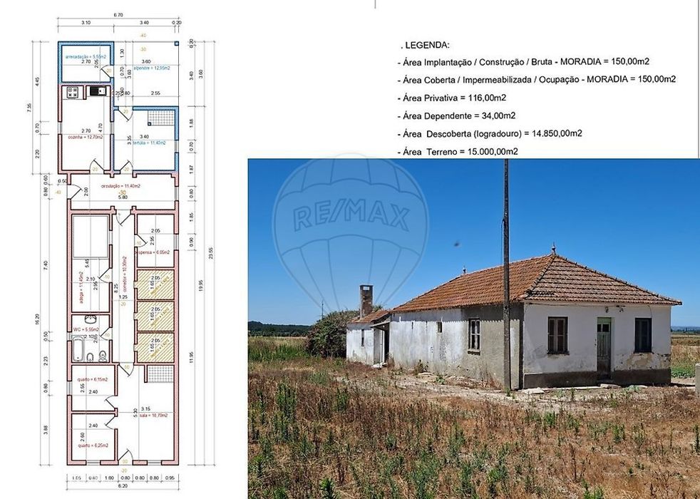 Moradia T2 para venda