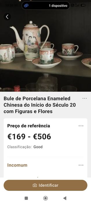 Conjunto de chá de porcelana chinesa início do século XX