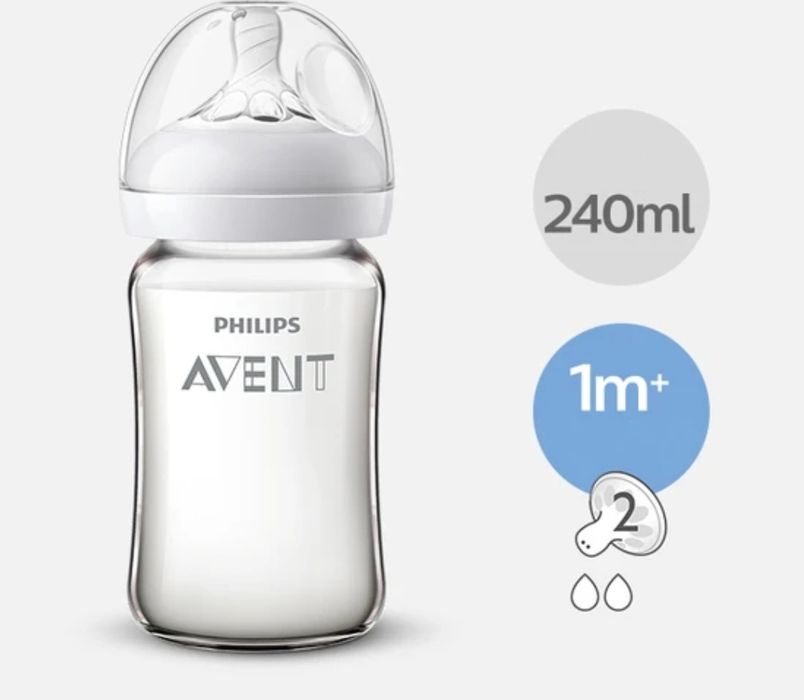 Стеклянная антиколиковая бутылка