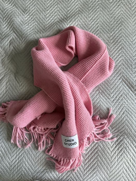 Обьємний вязаний теплий шарф Cher17