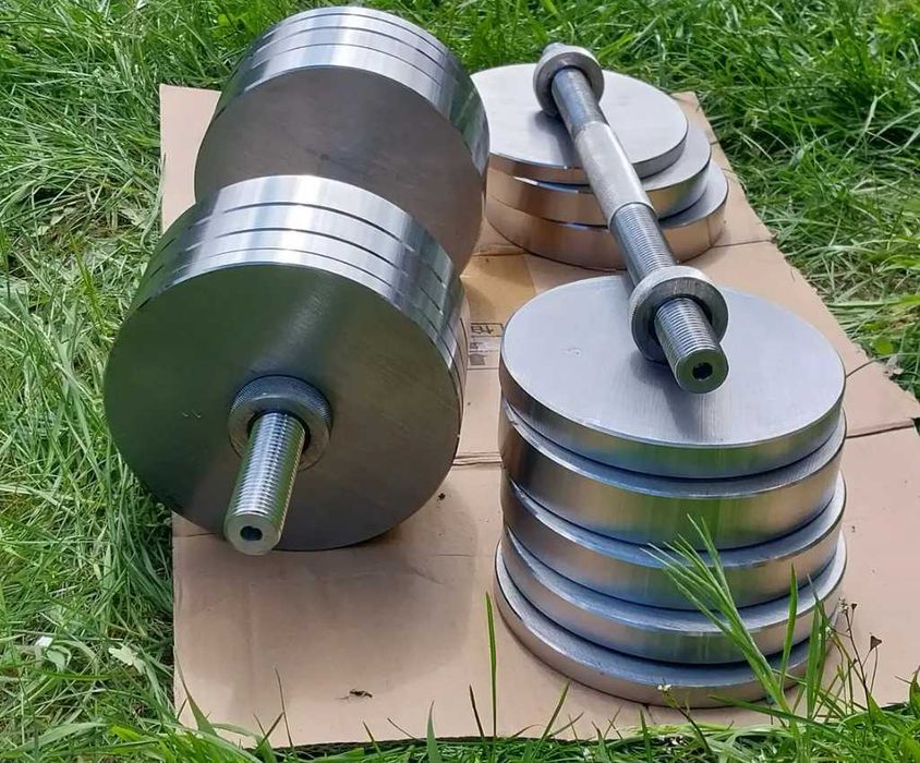 Гантели металлические стальные железные 2 шт по 30 кг наборные диски