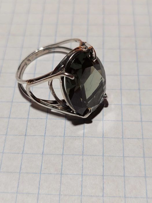 серебряное кольцо с турмалином