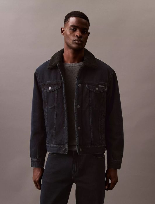 Куртка calvin klein шерпа (ck 90s Sherpa Denim Jacket)c америки m,l,xl