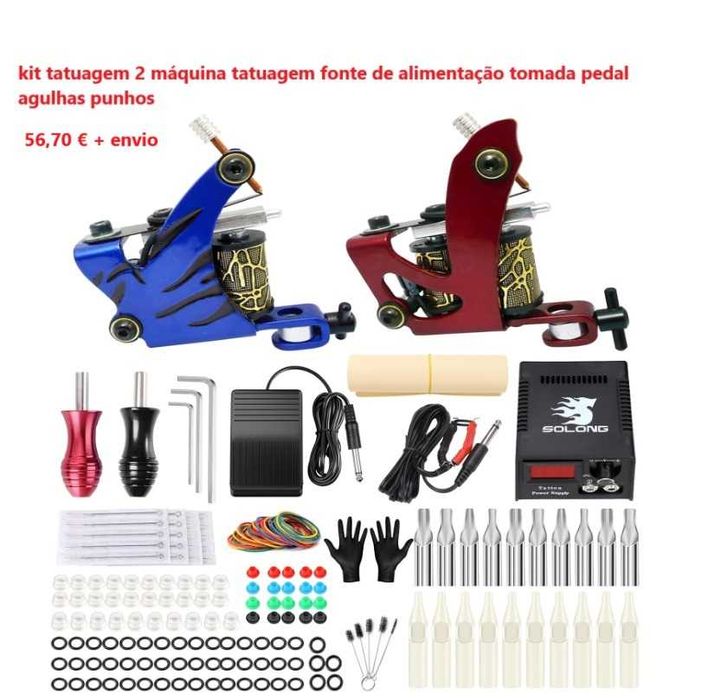 TATTOO - Kits Tattoo, Pen/Caneta, Aerógrafo, Agulhas/Cartuchos, Tintas