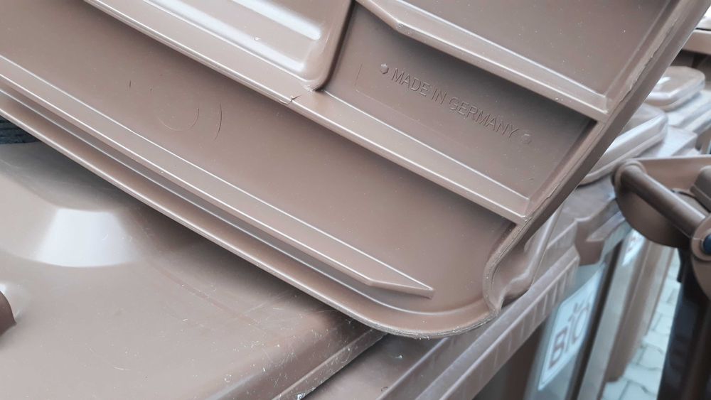 Pojemnik na BIO odpady kosz na śmieci brązowy atest EN 840 DOSTAWA !