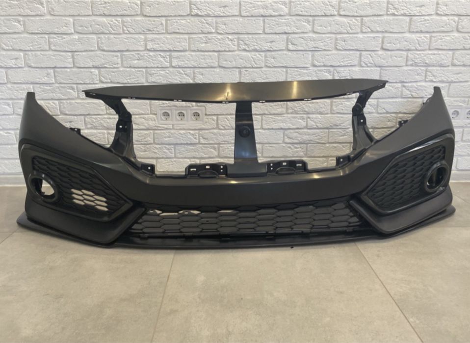 Бампер передний SI Honda Civic 4D 5D 16-20 бампер, губа, сетки А6931