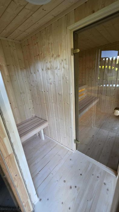 Sauna jacuuzi domek ogrodowy