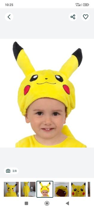 Strój karnawałowy POKEMON PIKACHU kostium przebranie 110/116 (150)