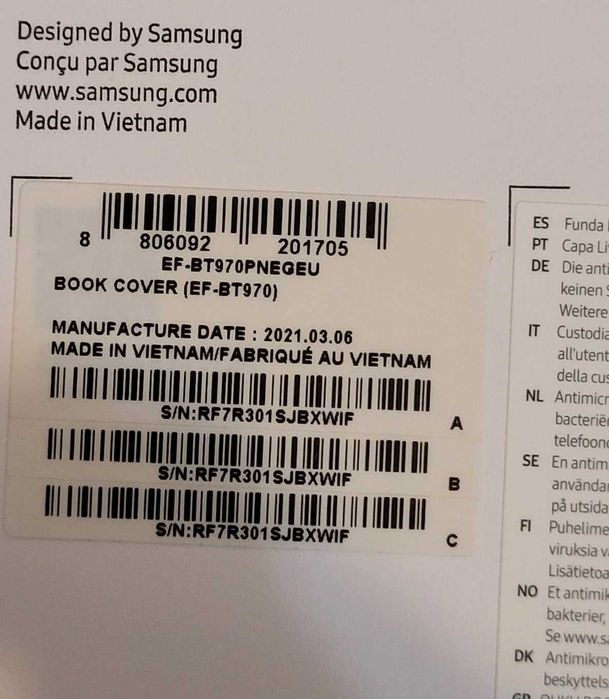 Чехол Samsung для Galaxy Tab S8+/S7+/S7FE Book Cover Navy