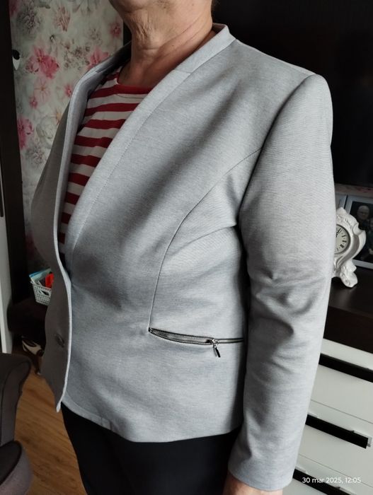 Marynarka żakiet kolor szary rozmiar 50