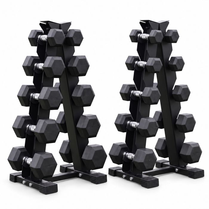 Hantle HEX Zestaw 1-10 kg 110 kg 20 szt 2 Stojaki