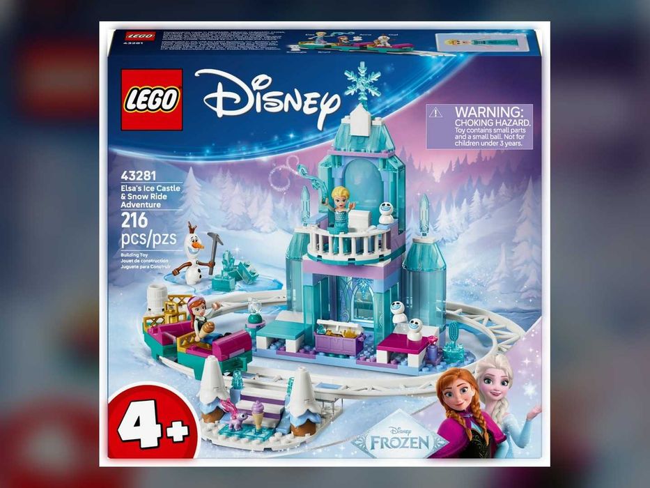 nowe lego disney kraina lodu lodowy zamek elzy i śnieżna przejażdżka 43281 216 elementów chłopcy, dziewczynki, unisex 4 lata + codziennego wysyłka