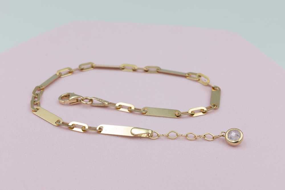 Złota Bransoletka blaszki, Nowa, Proba 585, Producent